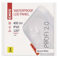 LED vestavné svítidlo VIXXO, čtvercové, bílé, 6W neutr. b., IP65 EMOS ZV2112