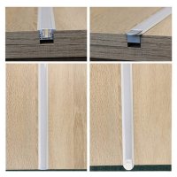 Vestavný hliníkový profil VL, 22x13 mm, mléčný difuzor, komplet, 1 m