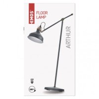 Stojací lampa ARTHUR na žárovku E27, 150cm, tmavě šedá EMOS Z7610