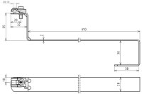 Podpěra vedení DEHNQUICK FeZn pro prům. 6-10mm se vzpěrou k zaháknutí L 410mm