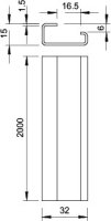 OBO 2064 GTP 2M Nosná lišta neděrovaná 2000x32x15 Ocel galv. zinek