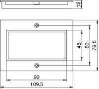 OBO T4B P7 9011 Krycí deska 2 násobný Modul 45 pro T4B 110x77mm grafitově černá