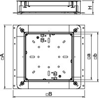OBO UZD 250-3 Odbočná krabice pro výšku mazaniny 70-125 mm 410x367x70 Ocel