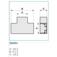 IM 25X17 W 04053 T-kus pro minikanály 25x17 - bílá IBOCO I-IM 25X17 W 04053