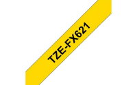 Páska BROTHER TZe-FX621,  žlutá/černá, 9 mm,  s flexibilní páskou