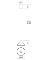 Závěsné svítidlo EIKO SU LED 13W 3000K BK REDO 01-1986