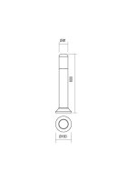 Sloupkové svítidlo PENCIL ST H60 E27 MAX28W IP44 BK REDO 90240