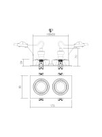 Vestavné svítidlo PT 02 MWH 2X50W GU10 REDO 70393