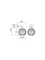 Nástěnné svítidlo TRELLIS AP 1x42W E27 BLACK REDO 01-3134