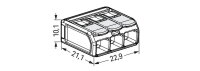 Páčková spojovací svorka Ex e 3x 0,5-6 mm2 (CYA) WAGO 221-683