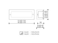 Orientační svítidlo INDEX 12 LED teple bílá (bez mřížky) PANLUX ID-A04/T