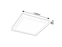 DAMEK2 LED 18W IP20 bílá 4000K 1430lm RABALUX 71076