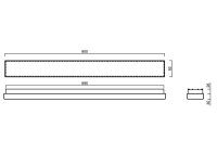 Přisazené LED svítidlo s plastovým stínidlem MATAR 5 26W IP44 DALI 3K černá