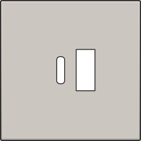Kryt USB A+C nabíječky-LIGHT GREY NIKO 102-68002