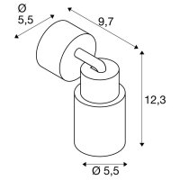 PURI 2.0 Tube, nástěnné a stropní svítidlo, 1x max. 6W GU10, bílá SLV 1008286