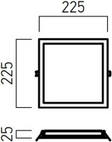 XFACE REC. SQ. PANEL 24W 100-240V AC 400
