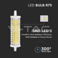 LED Bulb Plastic 16W R7S 118mm 3000K, V V-TAC SKU212834