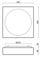 Přisazené svítidlo LINA 7 34W IP43 3K NZ3h SKLO OPAL bílá OSMONT LIN67476