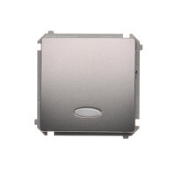 Ovládač zapínací, s orientačním LED, 1/0 So, bez piktogramu 10AX, 250V, Inox