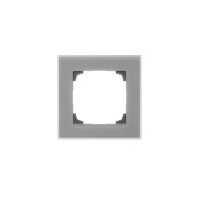 Rámeček 1 násobný, skleněný šedé matné sklo KONTAKT SIMON TRN1/176