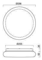 Přisazené svítidlo SADIRA 2 13W IP65 3K NZ3h PC bílá OSMONT SAD60513