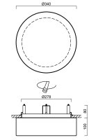 Polovestavné svítidlo ERIS V2 18W IP44 3K HF NZ3h SKLO OPAL bílá OSMONT ERI67971