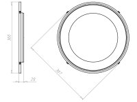 Přední kryt, HaloX 250, průměr 200 mm, do betonu KAISER 1283-03