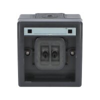 ATLAS 2K IP55 Přepínač křížový č.7, antracitový FAMATEL 19080-09