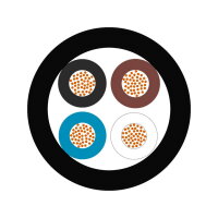 Kabel pro snímače/akční členy UNITRONIC SENSOR LifY11Y 4x0,34 BK LAPP 7038861