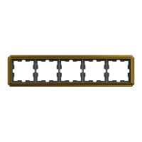 Rámeček Merten D-Antique kovový, pětinásobný, 24k Gold, kov MEG4050-4741