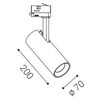 Lištové svítidlo MATRIX 2, W DALI/PUSH 20W 4000K bílá LED2 6090441D