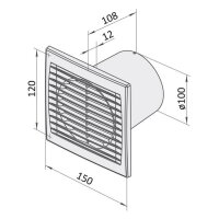 Ventilátor VENTS 100 S s kluzným ložiskem 1009001