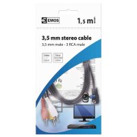 JACK kabel 3,5MM/M-3RCA/M 1,5M Emos SD5401