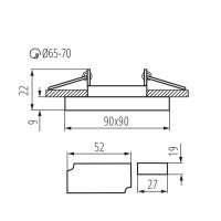 SOREN L-SR CW Vestavné svítidlo s LED podsvícením                          
