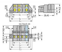 Pružinová svorka CAGE CLAMP 2,5mm2 šedá 4pól. WAGO 231-204/031-000