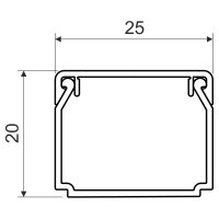 LHD 25X20 HA  LIŠTA HRANATÁ
