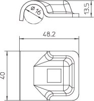 OBO 249 VA-OT Rychlospojka 16mm Nerez ocel materiál 1.4307 A2 1.4301