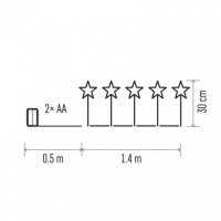 5LED GARDEN STAR 2AA WW