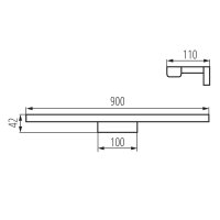 Přisazené LED svítidlo ASTEN IP44 15W-NW-B KANLUX 26685
