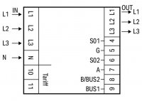 Elektroměr bezšroubový WAGO 879-3020, 400V, 65 A, RS-485/MODBUS/M-Bus/Bluetooth