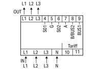 Elektroměr bezšroubový WAGO 879-3020, 400V, 65 A, RS-485/MODBUS/M-Bus/Bluetooth