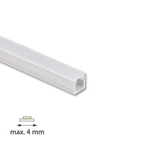 Přisazený hliníkový profil PA1, 7x6mm, mléčný difuz., 1m MCLED ML-761.042.74.1