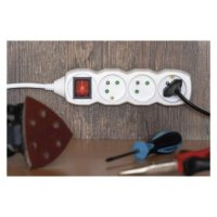 Prodlužovací kabel 7 m 4 zásuvky s vypínačem bílý PVC 1,5mm2 EMOS P1417R