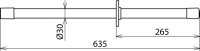 Izolační tyč se závitem M12 a se spojkou délka 635 mm DEHN 766328