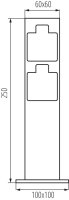 Sloupek se zásuvkami NASTO 2SOC FR B KANLUX 36586