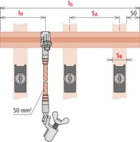 Uzemňovací a zkratovací souprava 1pól 50mm2 s nalis. koncovkami DEHN VV7M6CQ