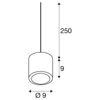 OCULUS, závěsné světlo, délka závěsu 250
