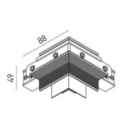 XNET RECESSED CONNECTOR 90dgr SAMPLE PLA
