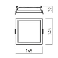 XEVO SQUARE CCT 200-240V AC 13W 145x145