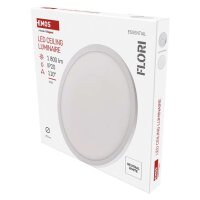 LED přisazené svítidlo FLORI kruhové, bílé, 18W, neutrální bílá EMOS ZM1400